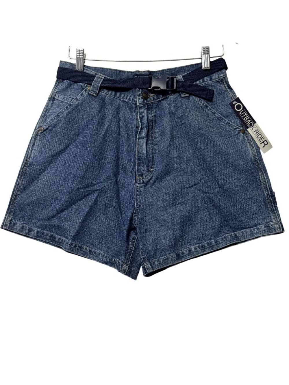 Outback Rider Womens High-Rise Denim Shorts W/Belt Vintage Y2K Style Size 10